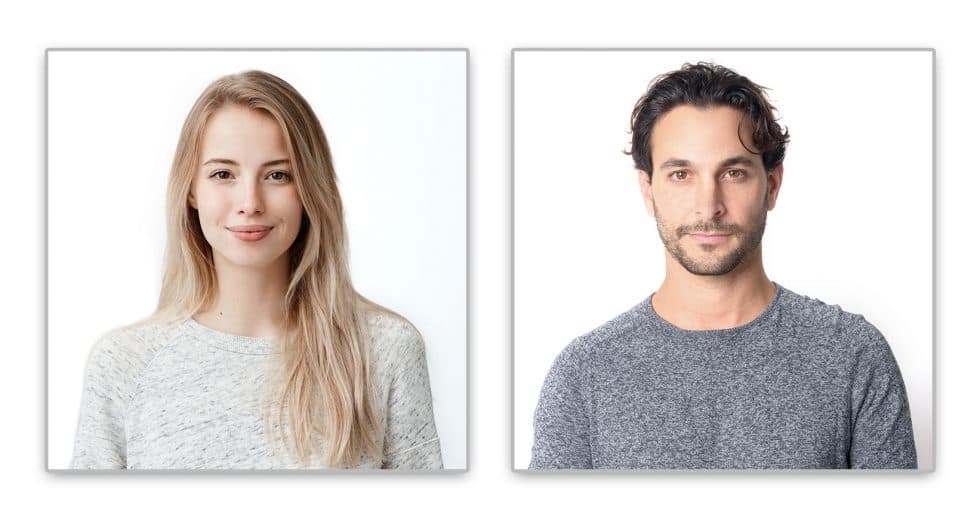 Passport photo example