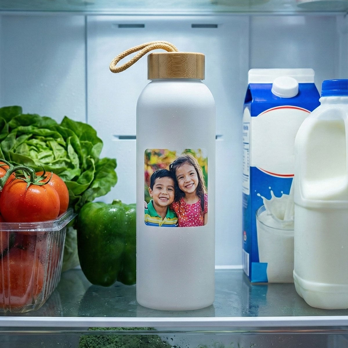 Vattenflaska av glas