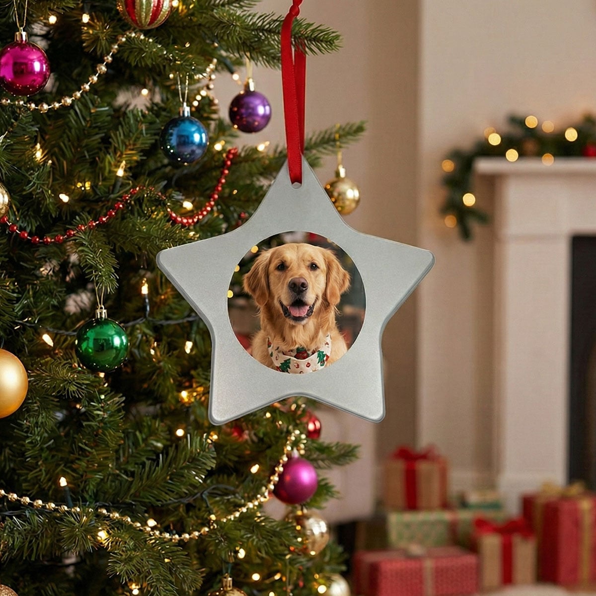 Julpynt i glas - stjärna