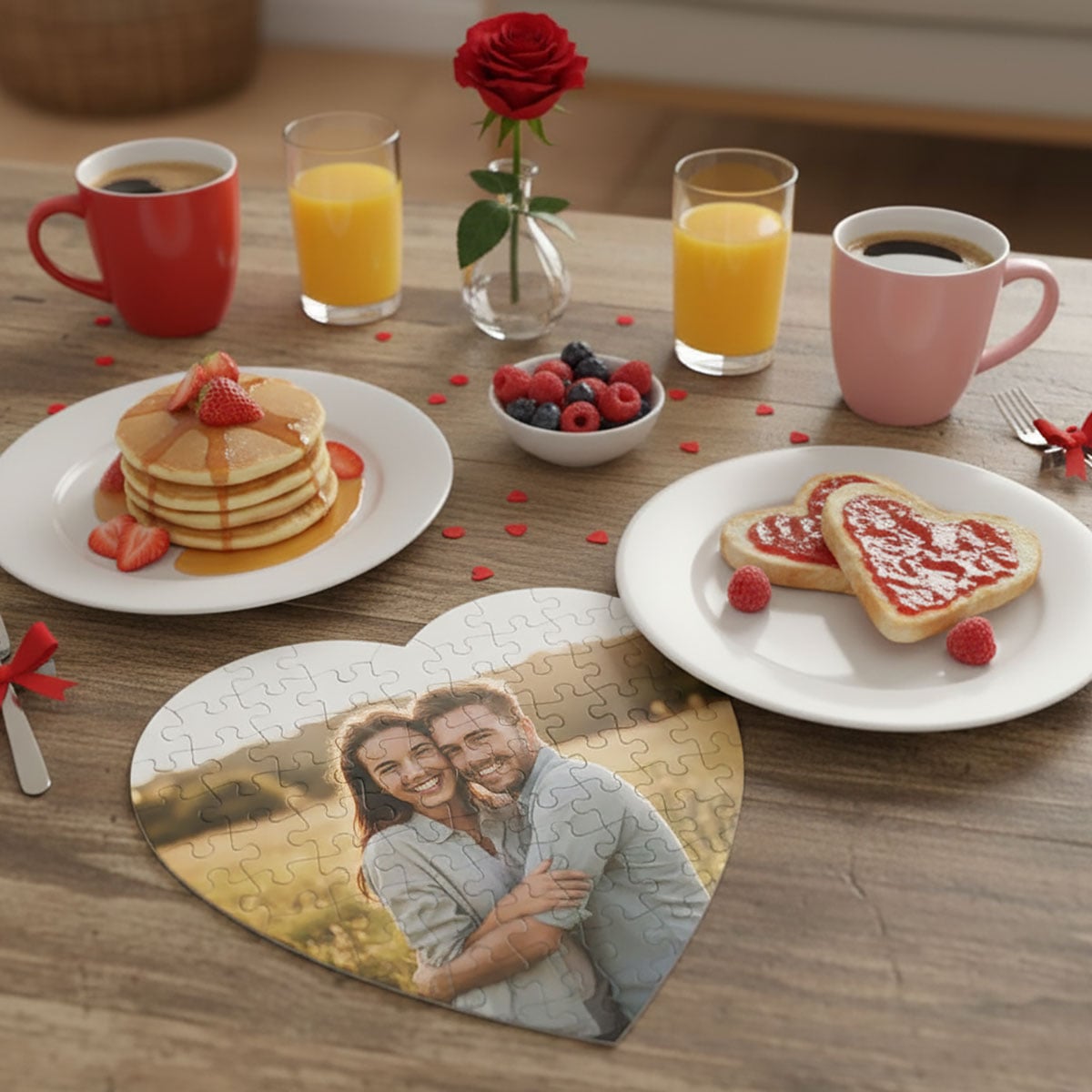 Pussel - hjärtformat - 75 bitar